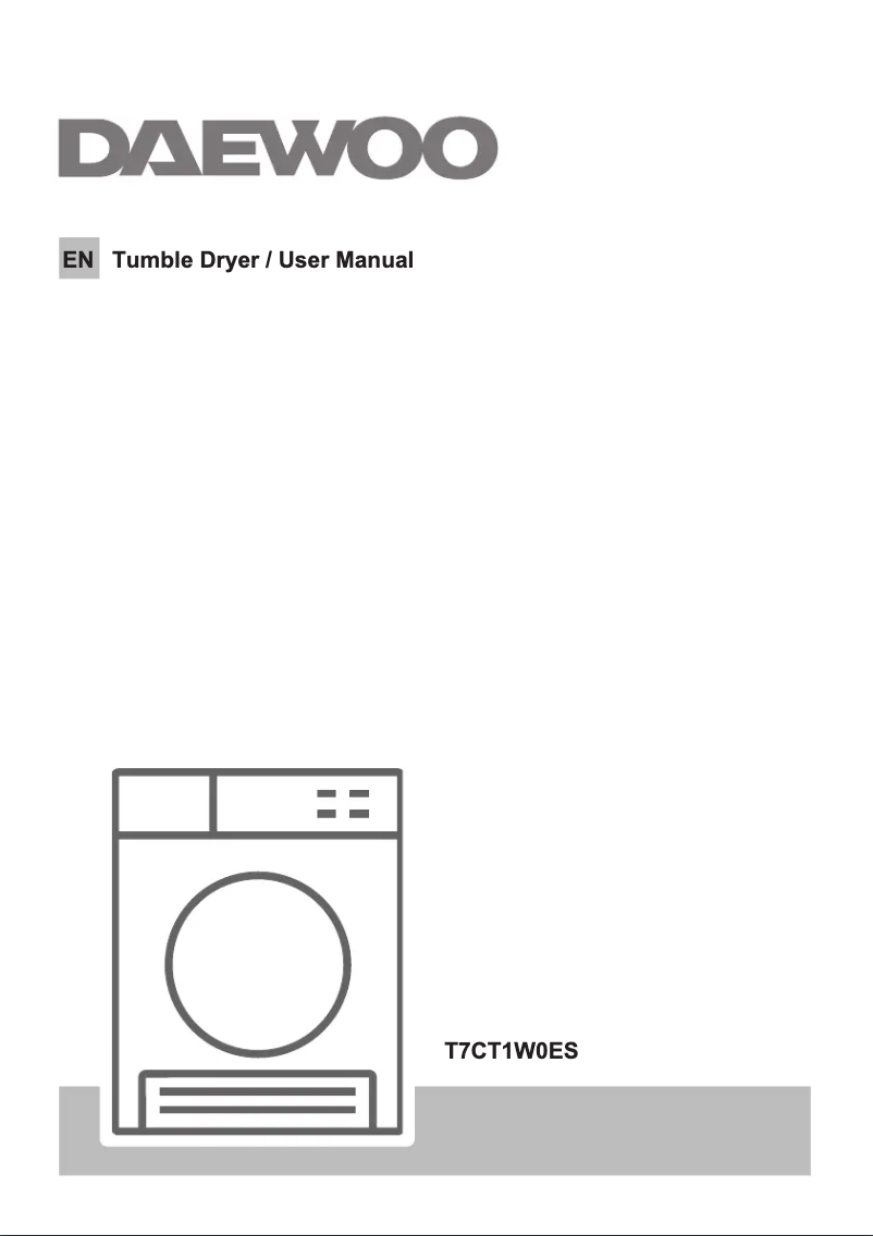Page 1 de la notice Manuel utilisateur Daewoo T8CT1W1ES