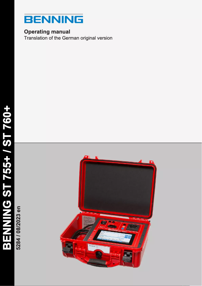 Page n°1 - Manuel utilisateur BENNING ST 760+
