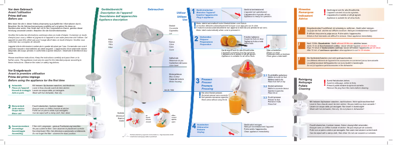 Page n°1 - Manuel utilisateur Trisa 7002 70 10