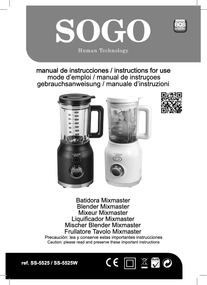 Imagen de la primera página del manual del dispositivo SS-5525
