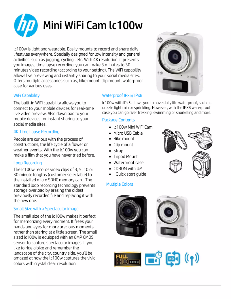 Image de la première page du manuel de l'appareil LC100W