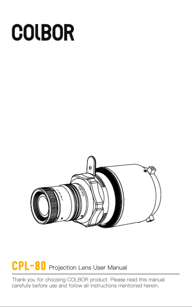 Page 1 de la notice Manuel utilisateur COLBOR CPL-80