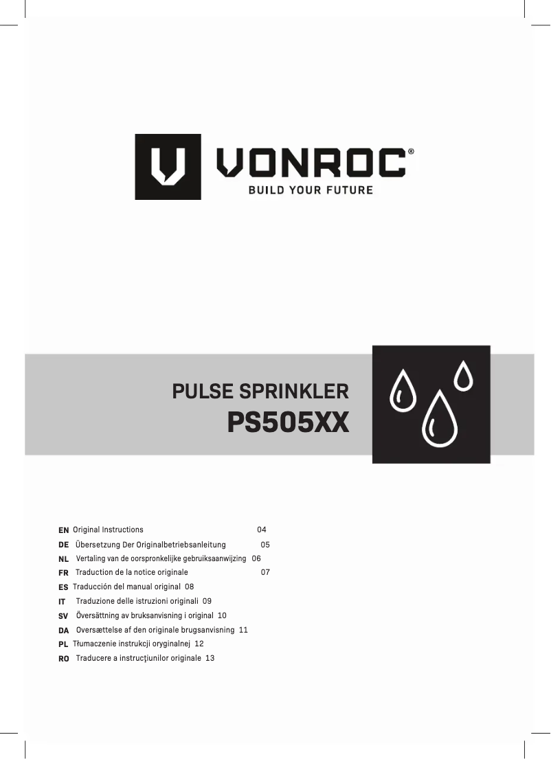 Page n°1 - Manuel utilisateur Vonroc PS505XX