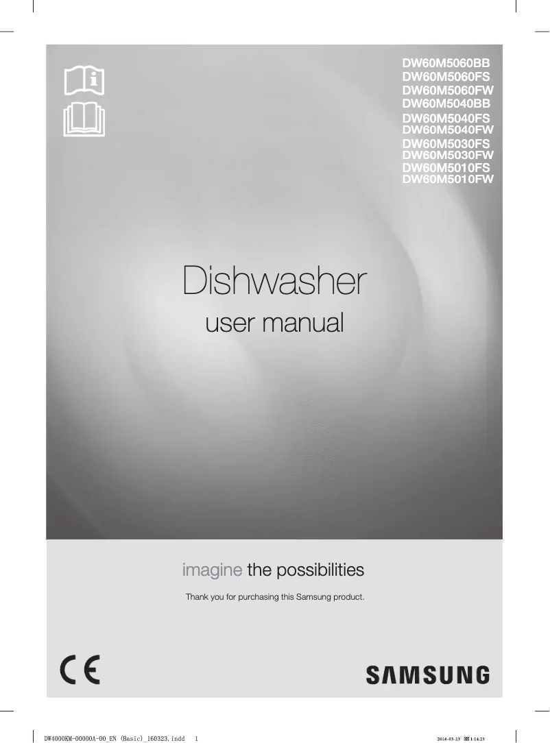 Page 1 de la notice Manuel utilisateur Samsung DW60M5060FS