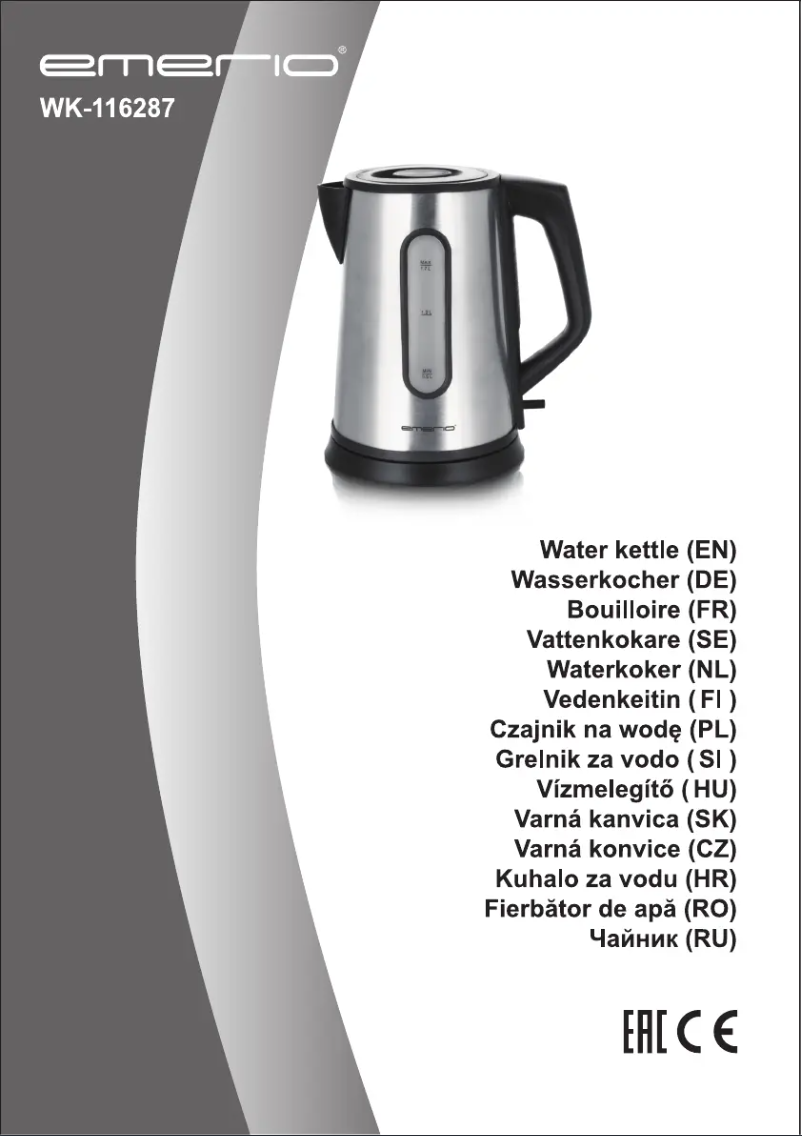 Page n°1 - Manuel utilisateur Emerio WK-116287