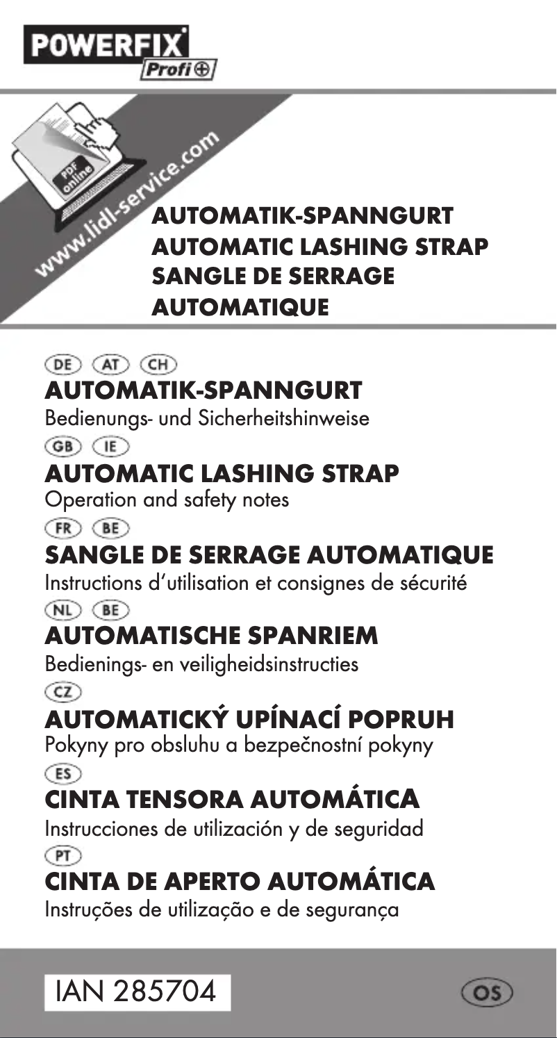 Page 1 de la notice Manuel utilisateur Powerfix IAN 298800