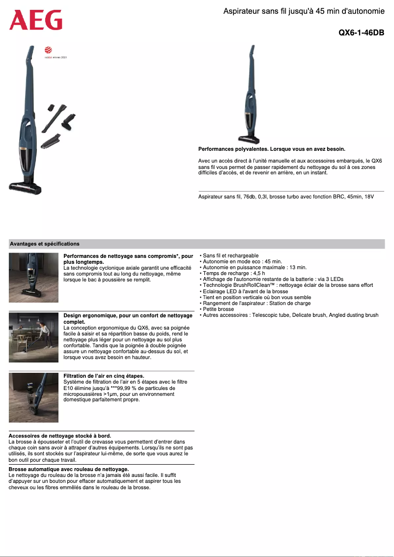 Imagen de la primera página del manual del dispositivo QX6-1-46DB