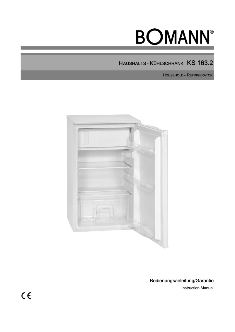 Page 1 de la notice Manuel utilisateur Bomann KS 163.2