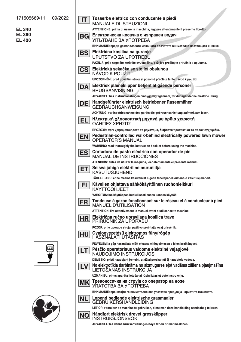 Page 1 de la notice Manuel utilisateur Stiga Combi 336c