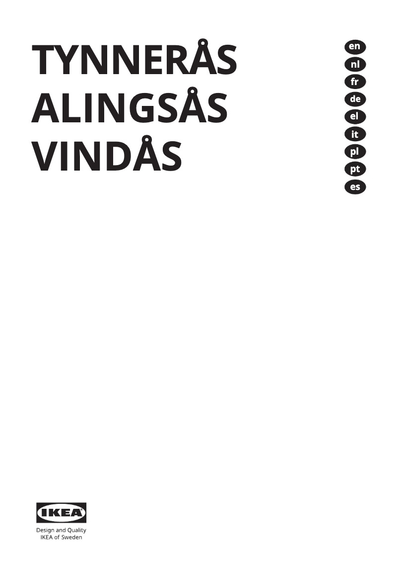 Page 1 de la notice Manuel utilisateur Ikea VINDÅS 005.680.59