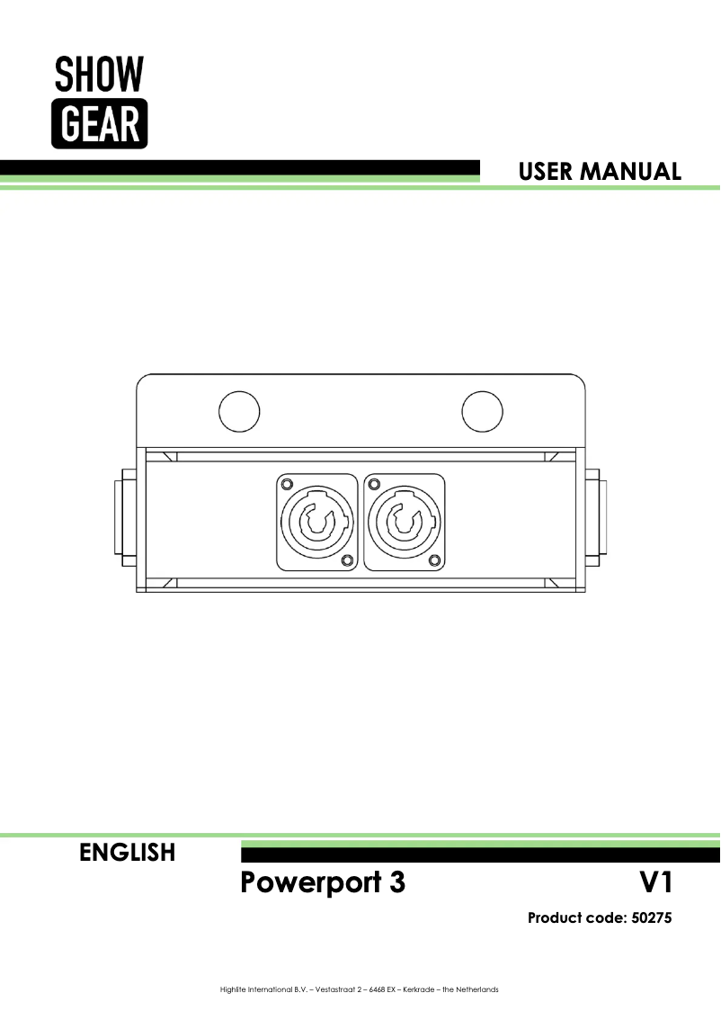 Página 1 del manual Manual de usuario Showtec Powerport 3