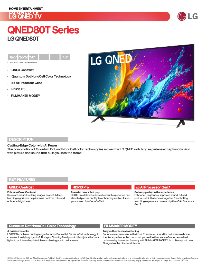 Image de la première page du manuel de l'appareil 75QNED80TUC