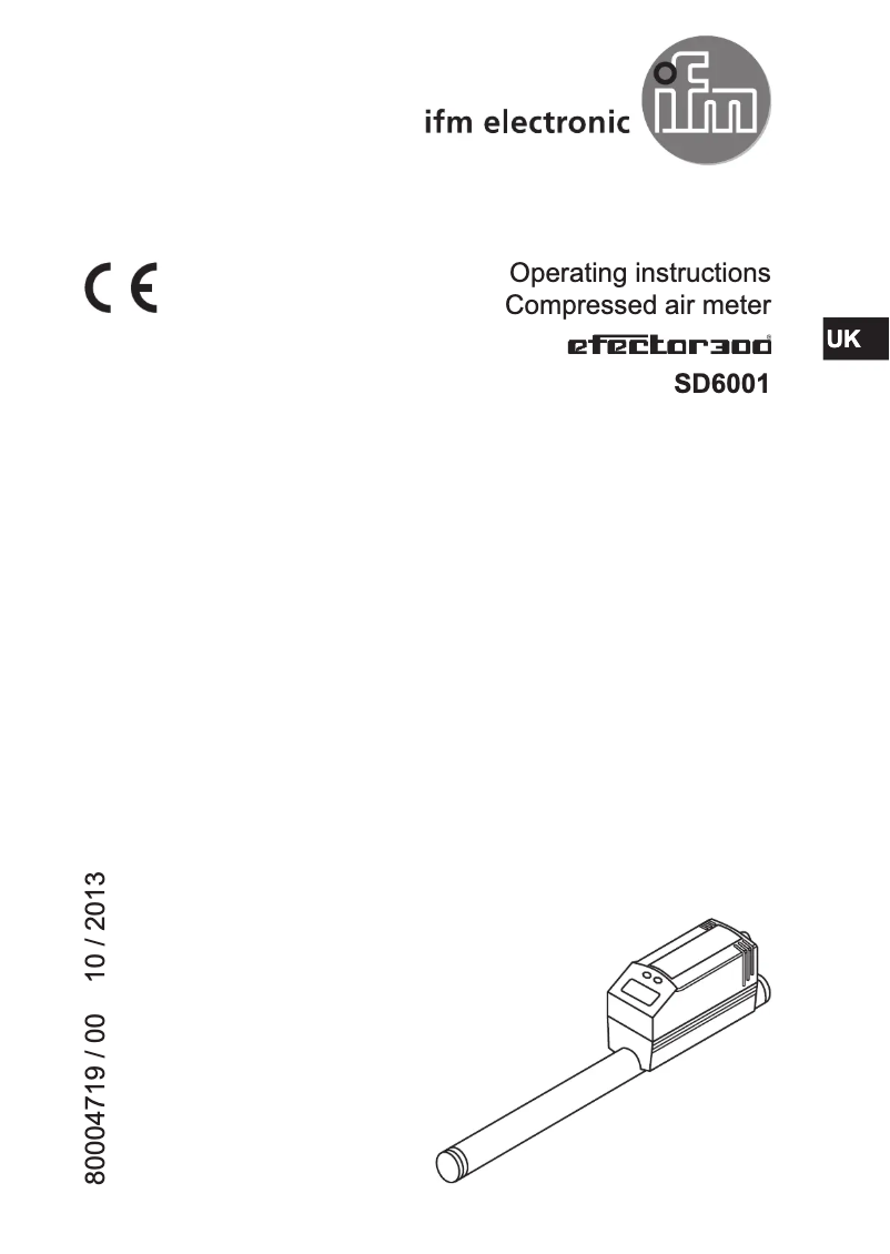 Page 1 de la notice Manuel utilisateur IFM SD6001
