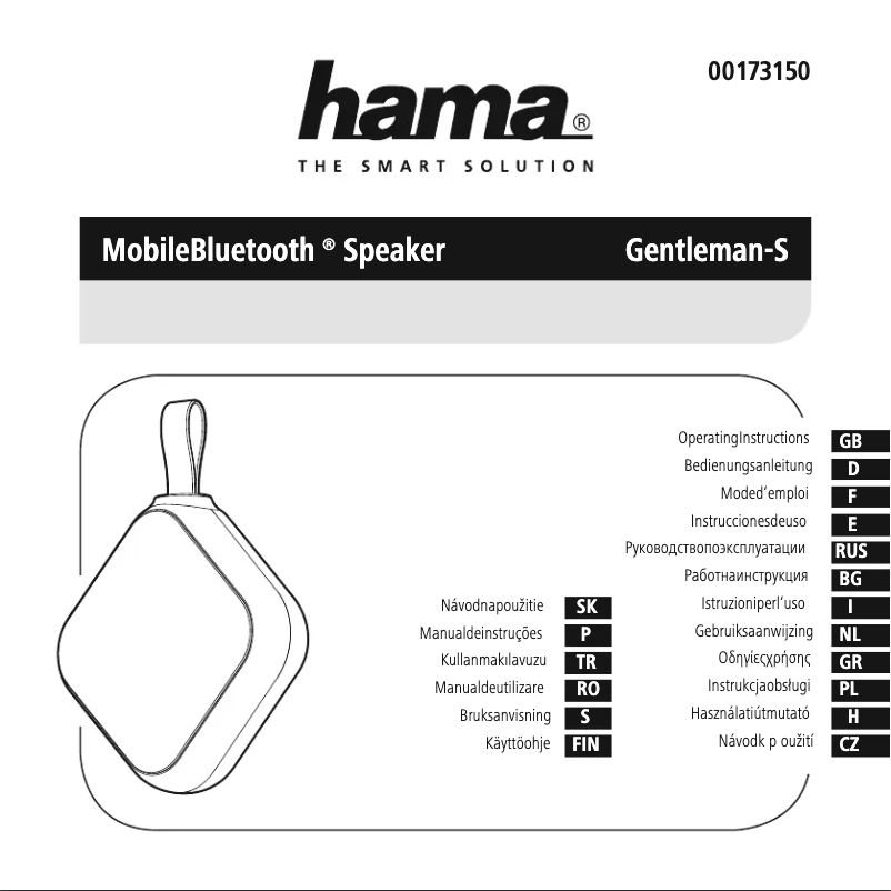 Image de la première page du manuel de l'appareil Gentleman-S