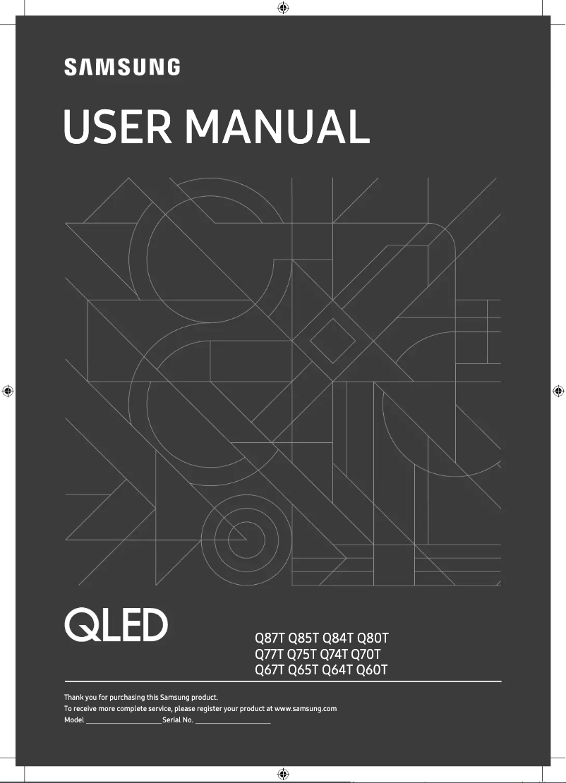 Page 1 de la notice Manuel utilisateur Samsung GQ55Q77TGT