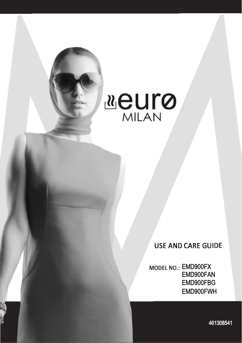 Page n°1 - Manuel utilisateur Euro Appliances EMD900FBG