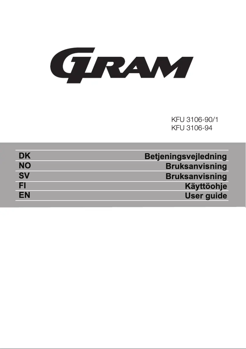 Page 1 de la notice Manuel utilisateur Gram KFU 3106-94