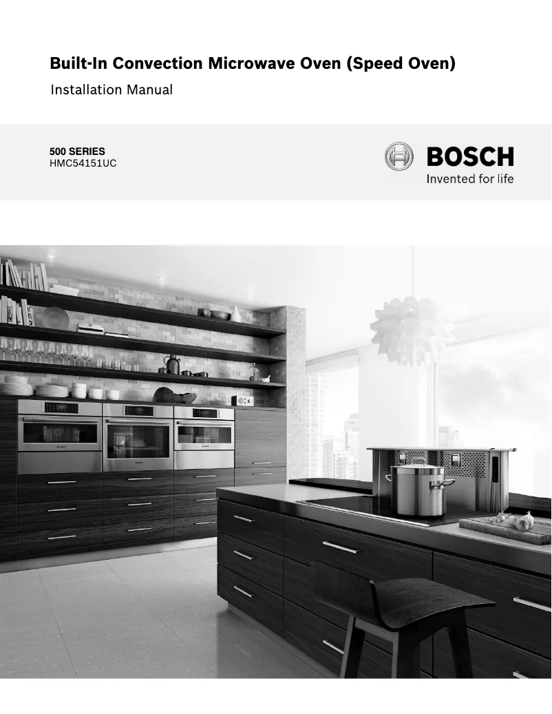 Page 1 of the manual Installation Guide Bosch HMC54151UC