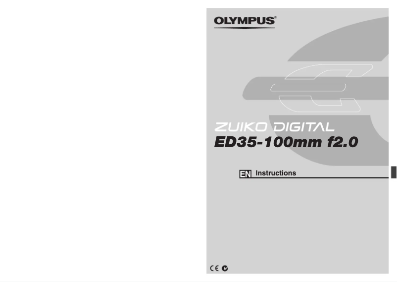 Imagen de la primera página del manual del dispositivo ED 35-100mm F2.0