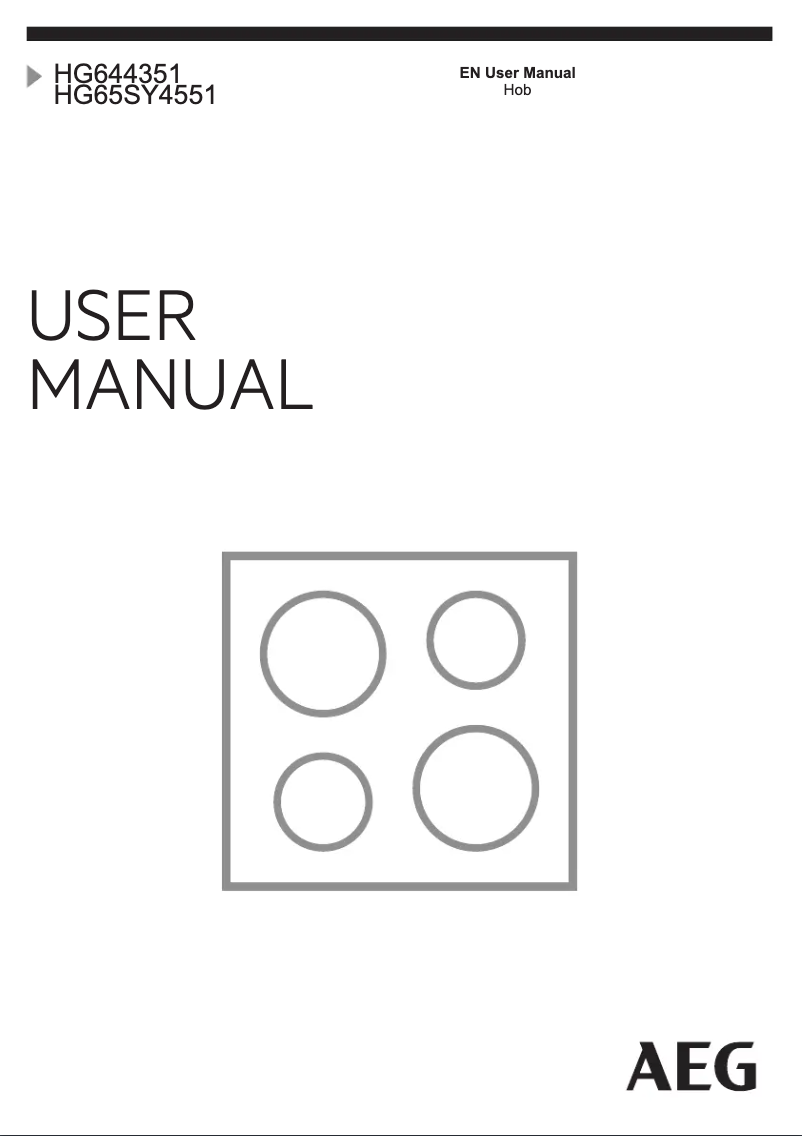 Page 1 de la notice Manuel utilisateur AEG HG65SY4551