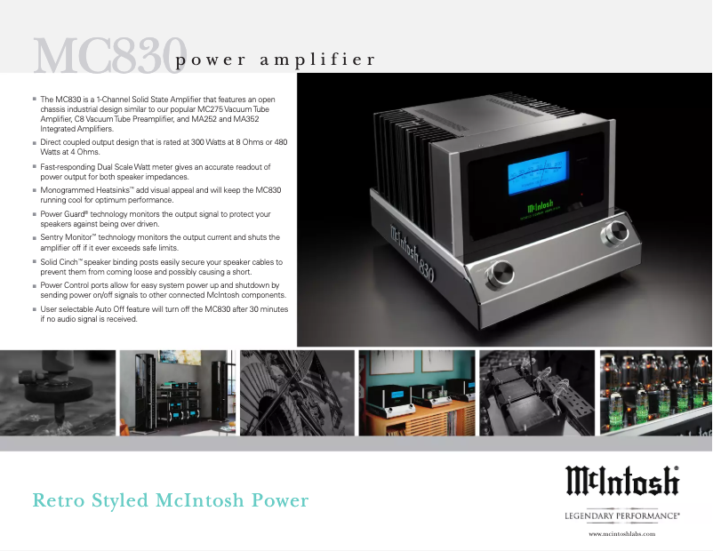 Page n°1 - Brochure McIntosh MC830