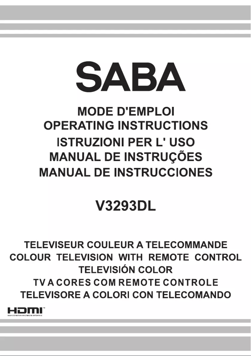 Image de la première page du manuel de l'appareil V3293DL