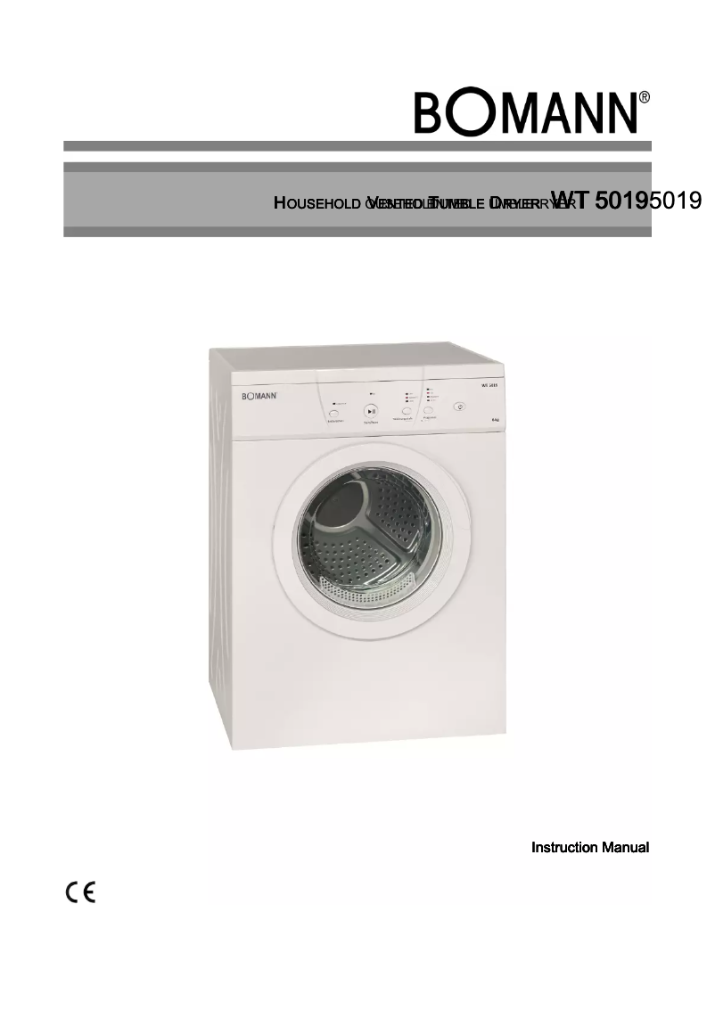 Page n°1 - Manuel utilisateur Bomann WT 5019
