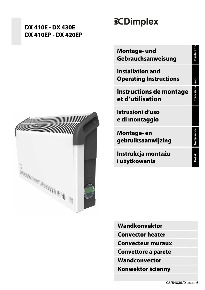 Image de la première page du manuel de l'appareil DX 425E