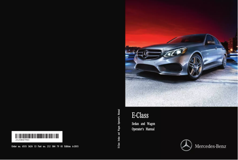 Page 1 de la notice Manuel utilisateur Mercedes-Benz E 400 4MATIC (2015)