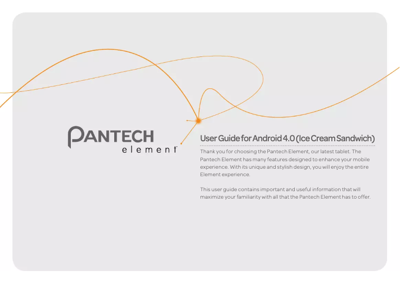 Image de la première page du manuel de l'appareil Element (Android 4.0 IceCreamSandwich)