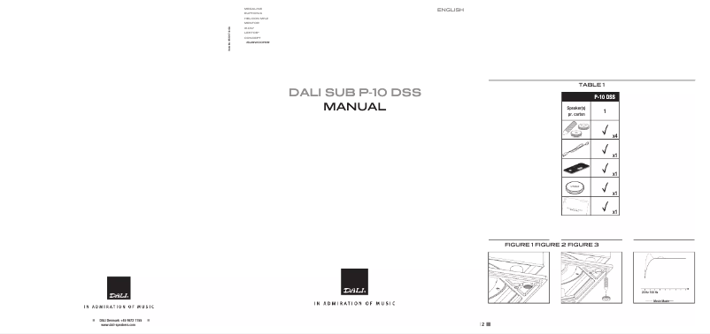 Page n°1 - Mode d'emploi Dali SUB P-10 DSS
