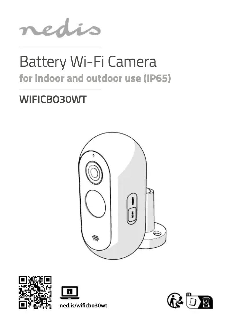Page 1 de la notice Manuel utilisateur Nedis WIFICBO30WT