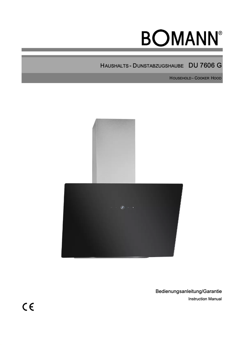 Page 1 de la notice Manuel utilisateur Bomann DU 7606 G