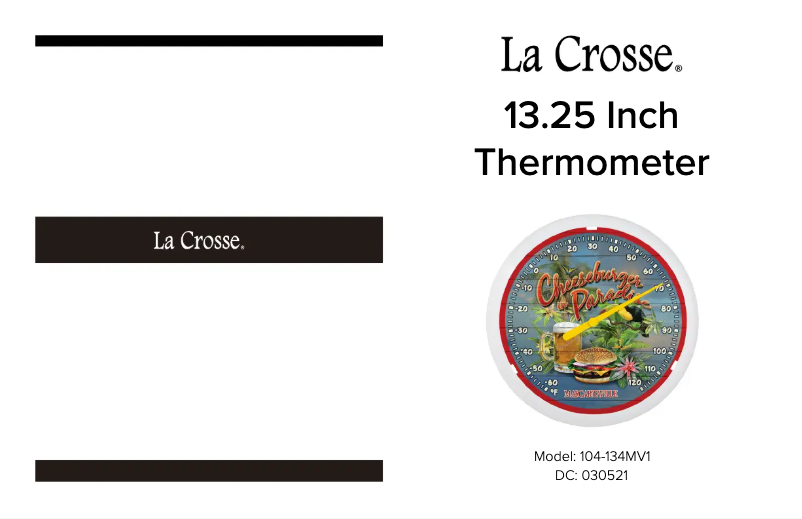 Page n°1 - Manuel utilisateur La Crosse Technology 104-67667MV