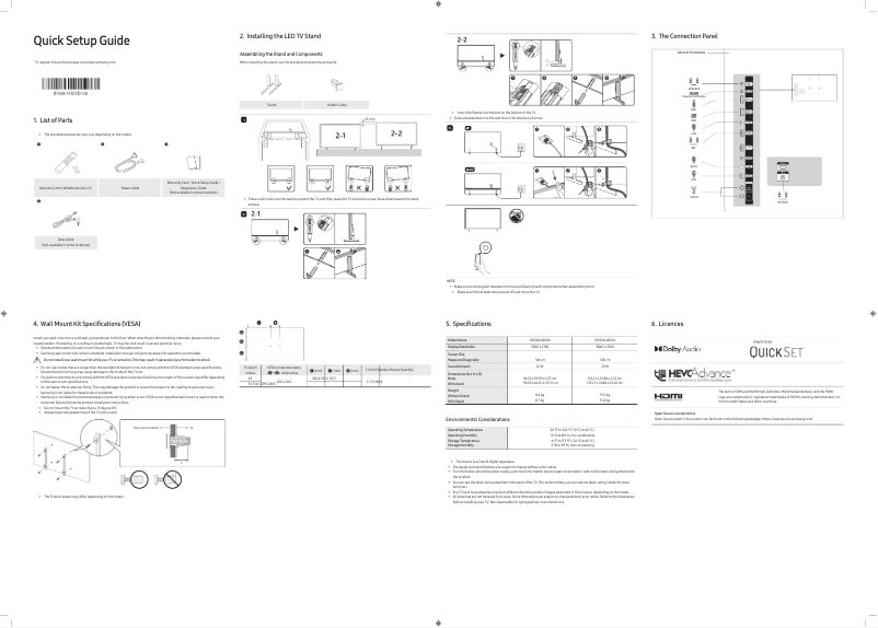 Image de la première page du manuel de l'appareil HG43AU800AU