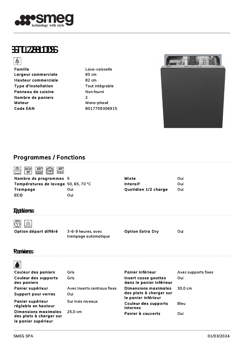 Image de la première page du manuel de l'appareil STL281DS