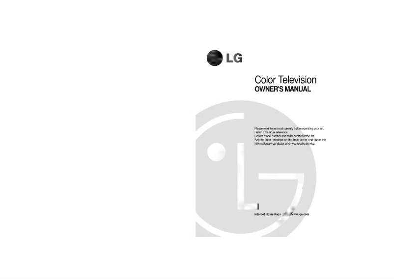 Page 1 de la notice Manuel utilisateur LG RP-21FB32