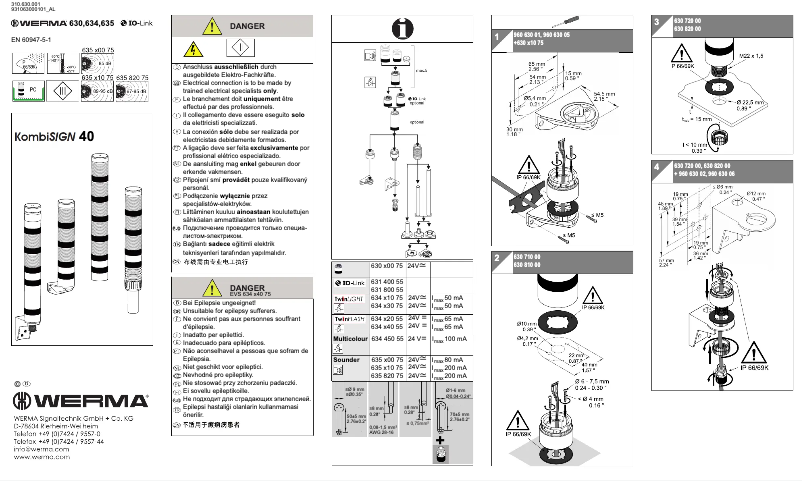 Page n°1 - Manuel utilisateur Werma KombiSIGN 40