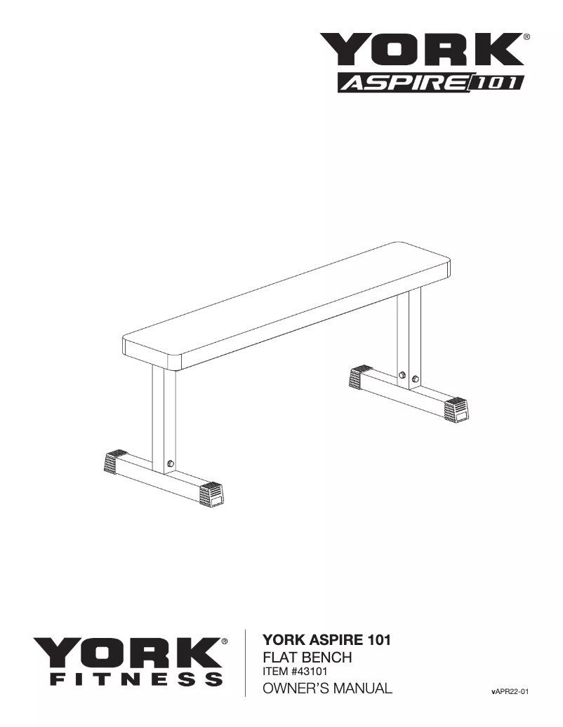 Page 1 de la notice Manuel utilisateur York Fitness Aspire 120