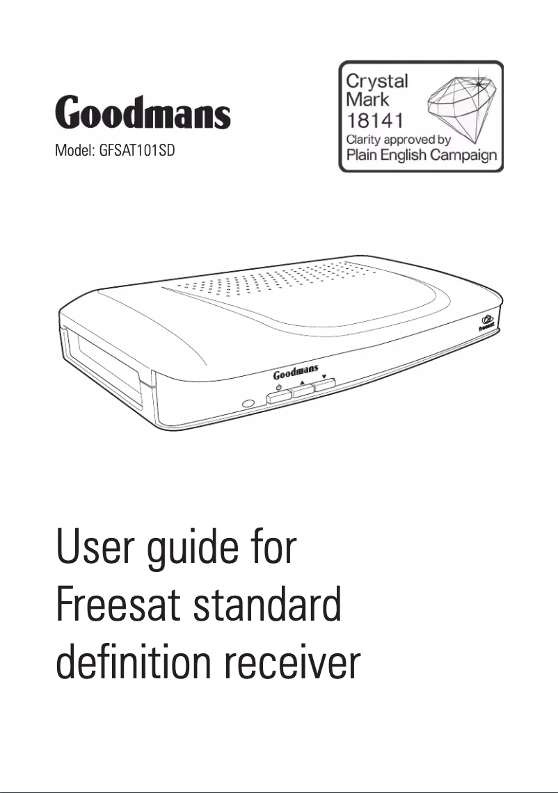 Page 1 de la notice Manuel utilisateur Goodmans GFSAT101SD