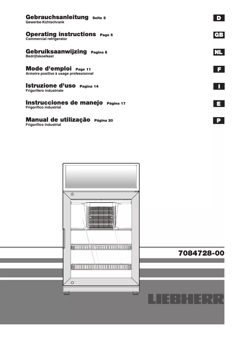 Page 1 de la notice Manuel utilisateur Liebherr BCDv 1003