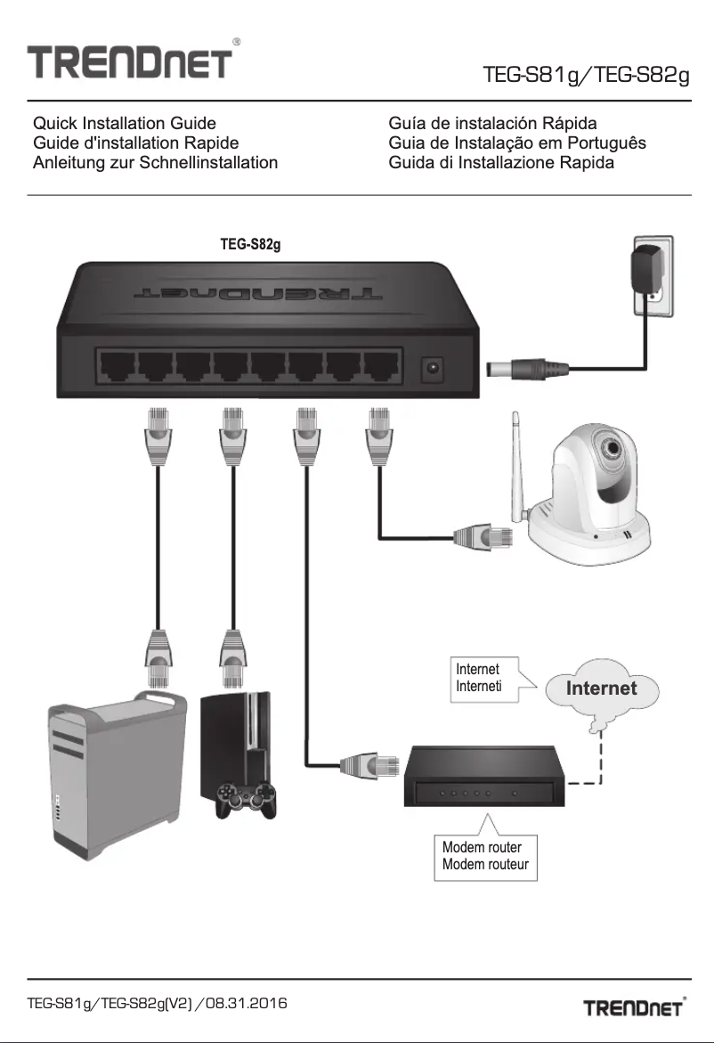 Page n°1 - Manuel utilisateur TRENDnet TEG-S82g