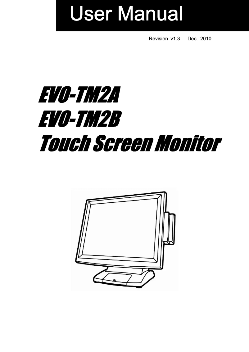 Image de la première page du manuel de l'appareil EVO-TM2B