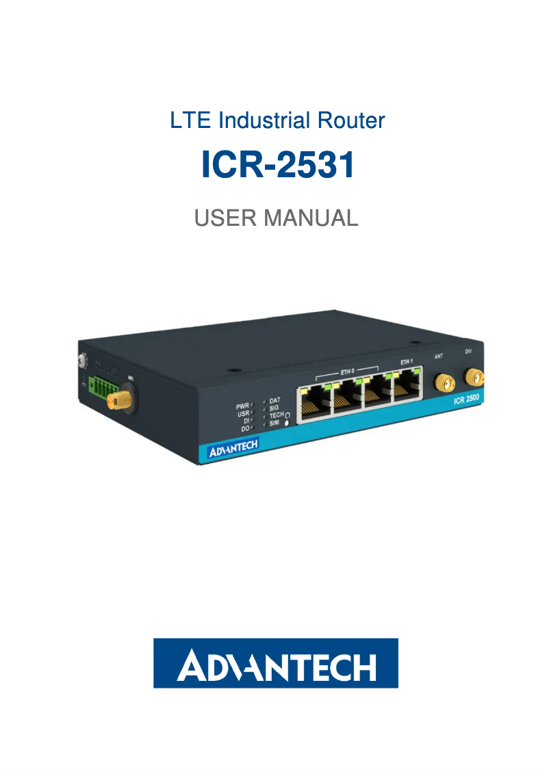 Page n°1 - Manuel utilisateur Advantech ICR-2531W