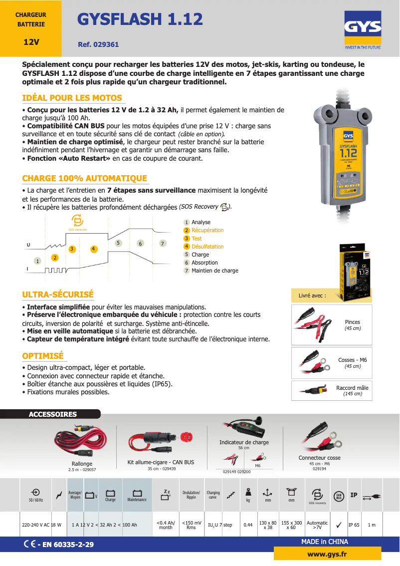 Image de la première page du manuel de l'appareil Gysflash 1.12