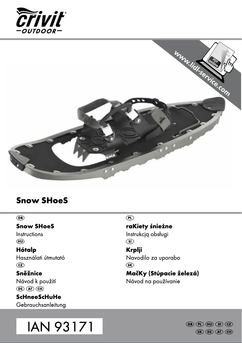 Page n°1 - Manuel utilisateur Crivit IAN 93171