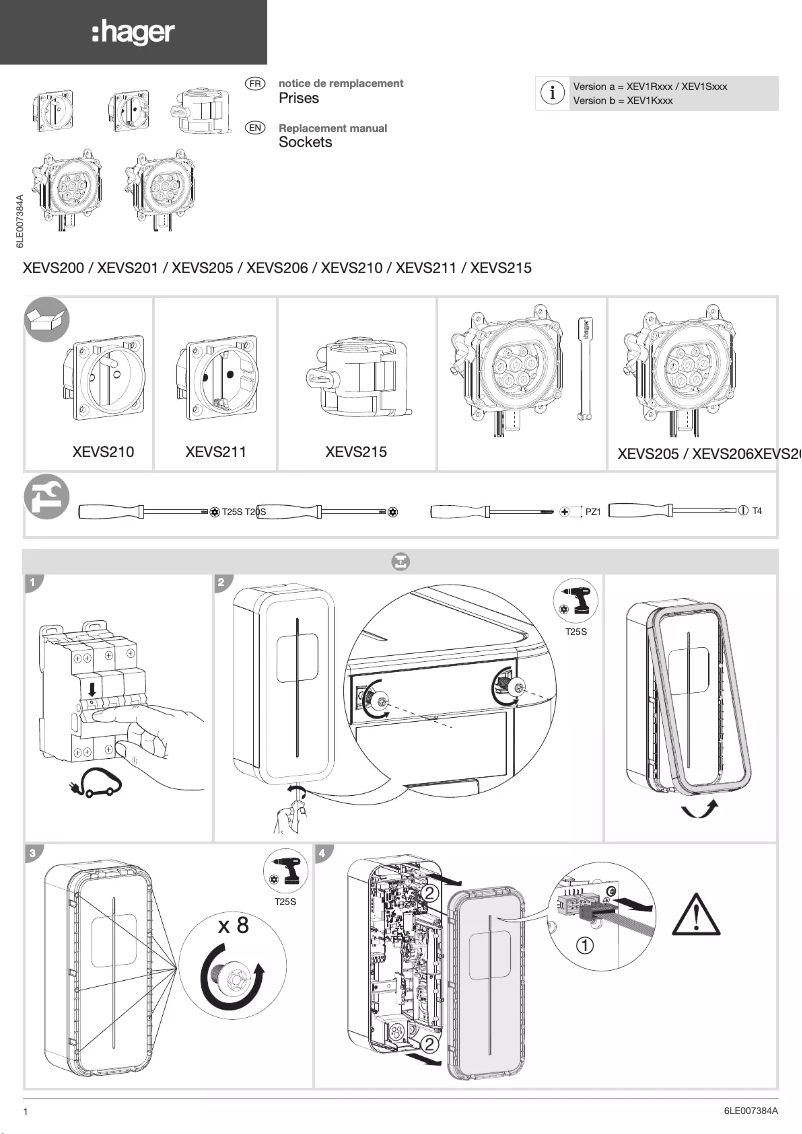 Image de la première page du manuel de l'appareil XEVS200