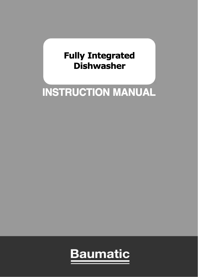 Page 1 de la notice Manuel utilisateur Baumatic BDI 1L38B-80