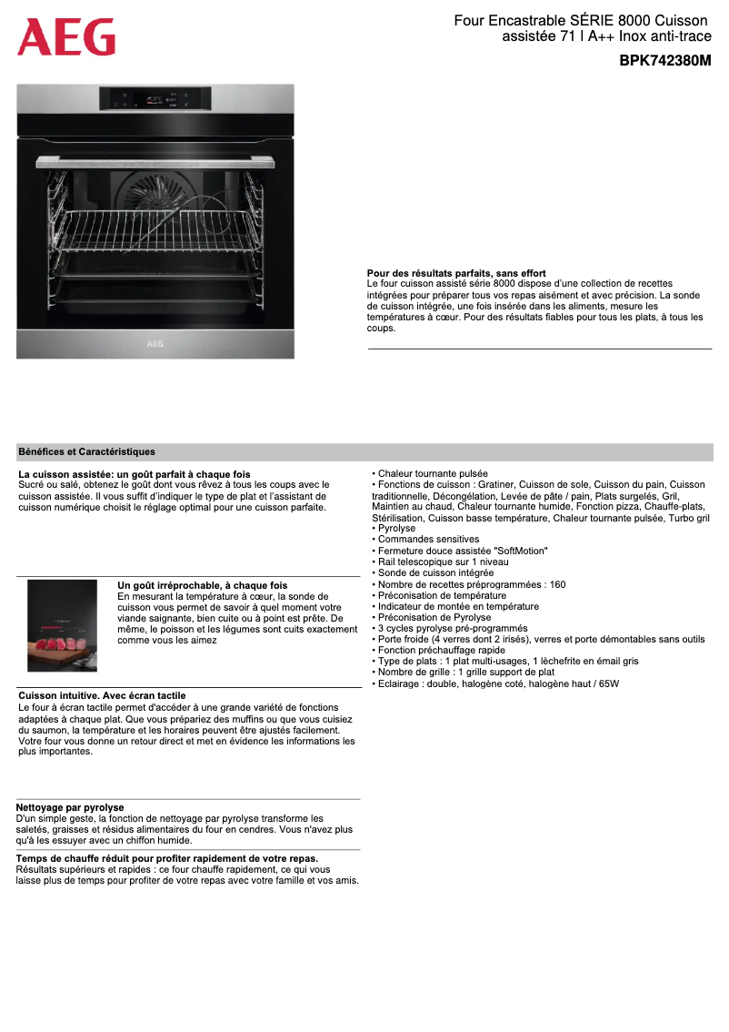 Imagen de la primera página del manual del dispositivo BPK742380M