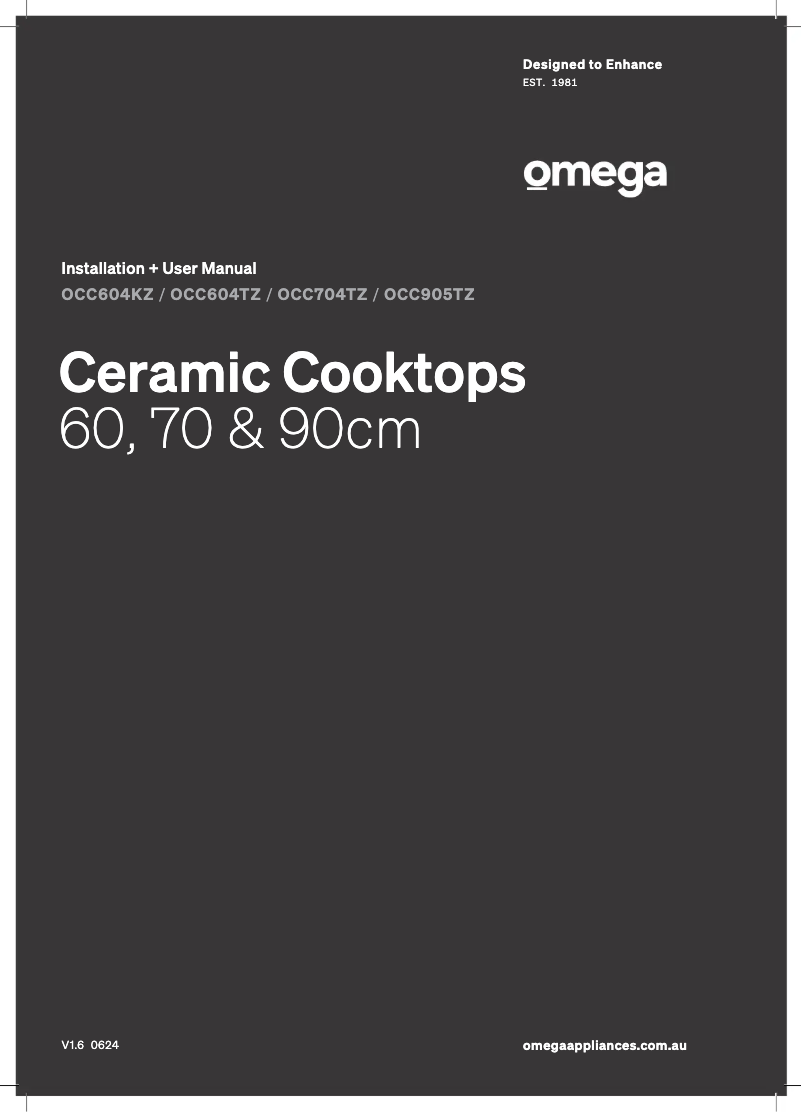Page n°1 - Manuel utilisateur Omega OCC604KZ
